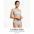 COTTON HUGGED FIT BIKINI BRIEF — LIGHT GREY 🤍