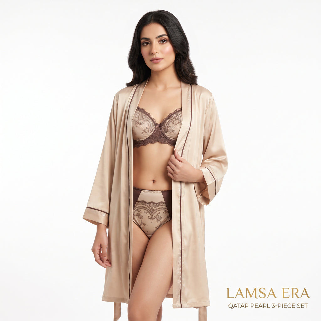 Qatar Pearl 3-Piece Nightwear Set
