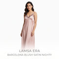 Barcelona Blush Satin Nighty