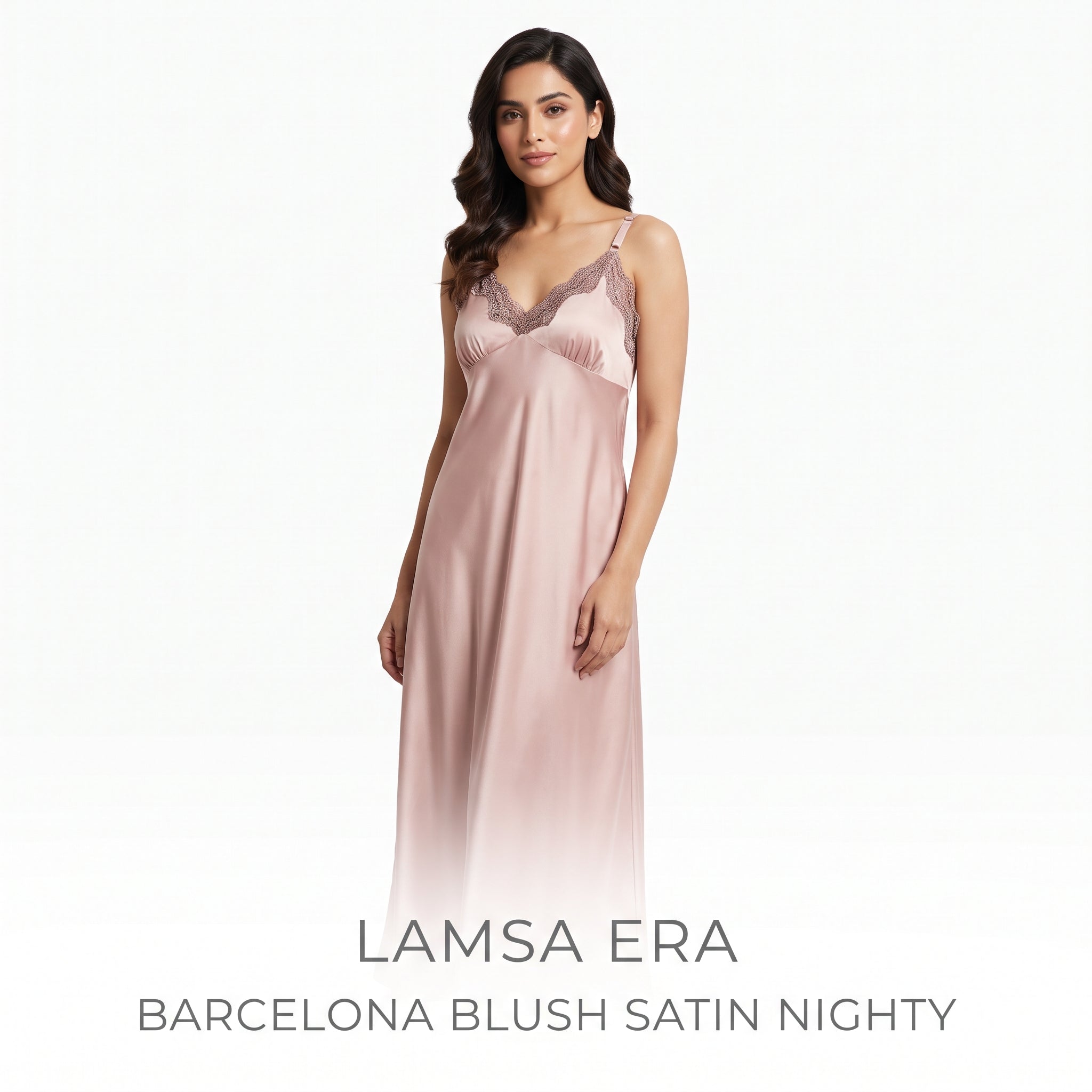 Barcelona Blush Satin Nighty