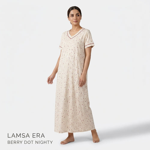 Berry Dot Botanical Nighty