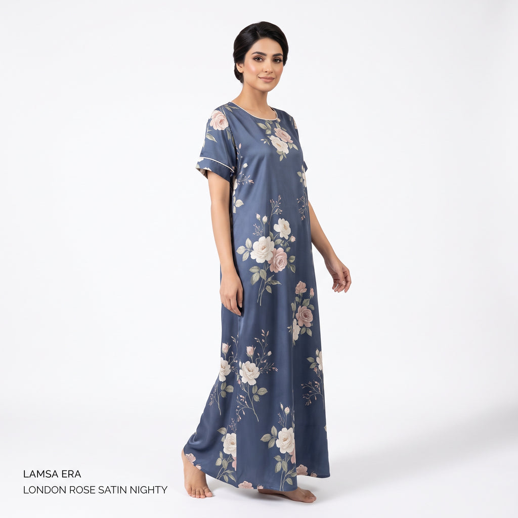 London Rose Satin Nighty