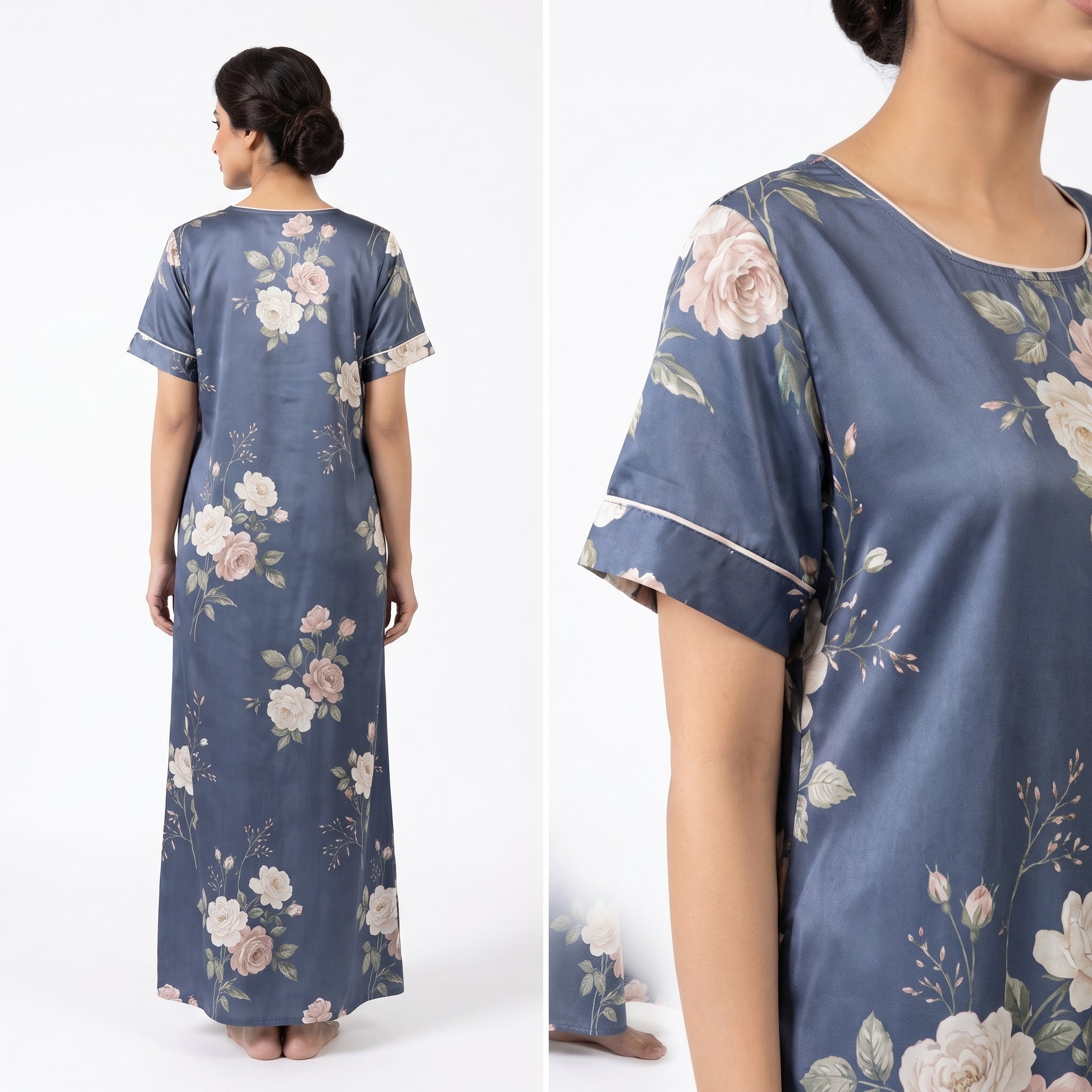 London Rose Satin Nighty